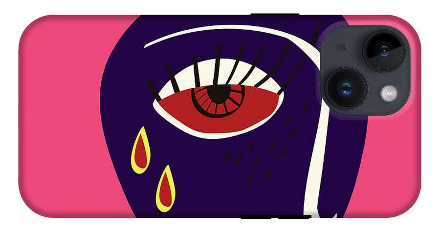 Abstract sad face - Phone Case - Enet Images