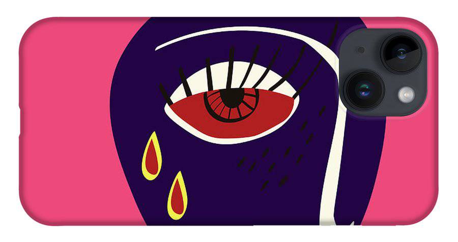 Abstract sad face - Phone Case - Enet Images