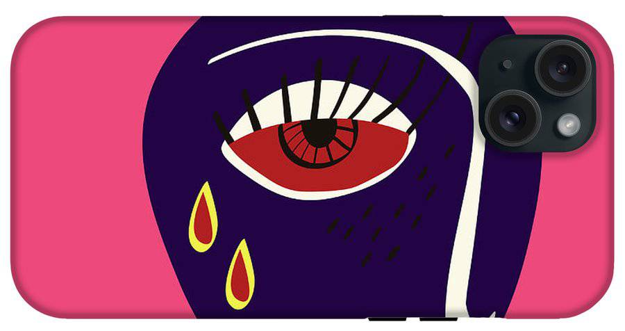 Abstract sad face - Phone Case - Enet Images