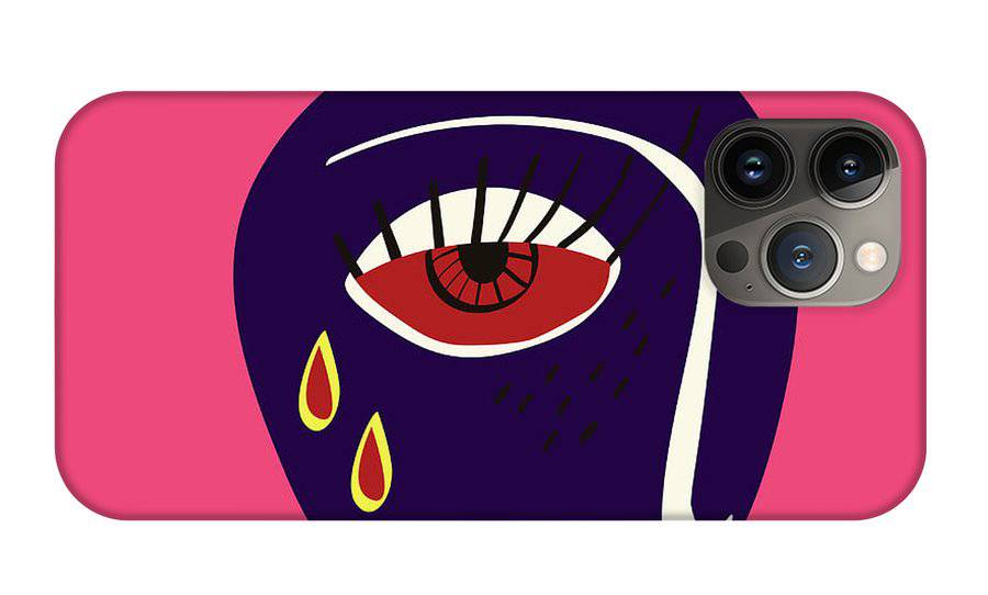 Abstract sad face - Phone Case - Enet Images