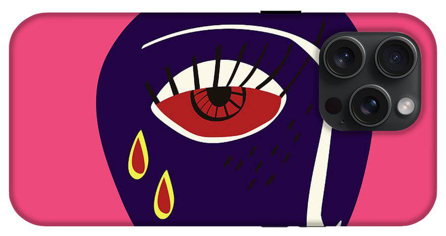 Abstract sad face - Phone Case - Enet Images