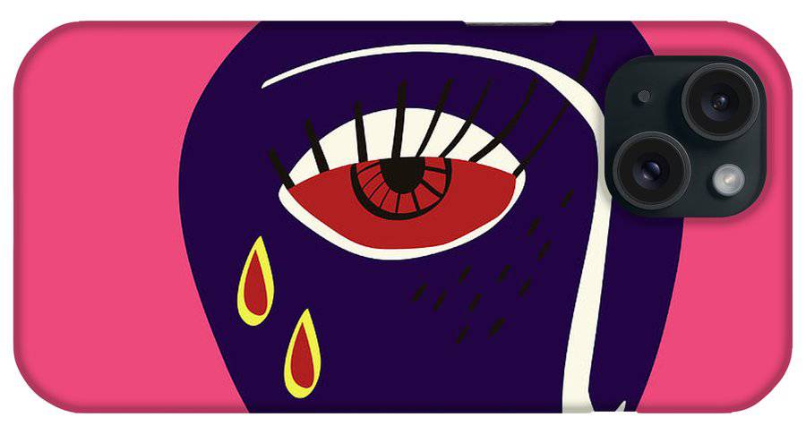 Abstract sad face - Phone Case - Enet Images