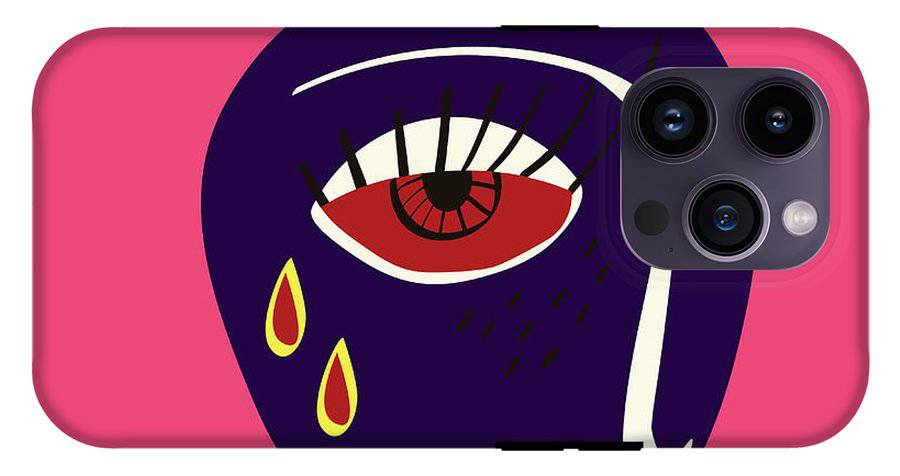 Abstract sad face - Phone Case - Enet Images