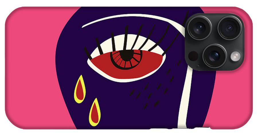 Abstract sad face - Phone Case - Enet Images