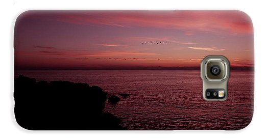 Flock Of Birds Against The Sunset - Phone Case - Enet Images