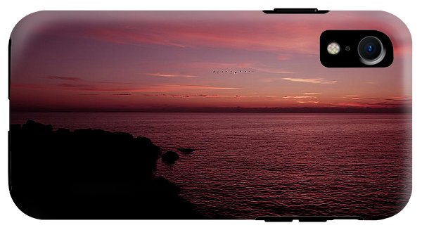 Flock Of Birds Against The Sunset - Phone Case - Enet Images