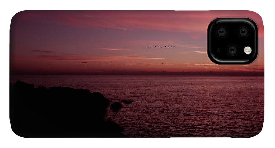 Flock Of Birds Against The Sunset - Phone Case - Enet Images