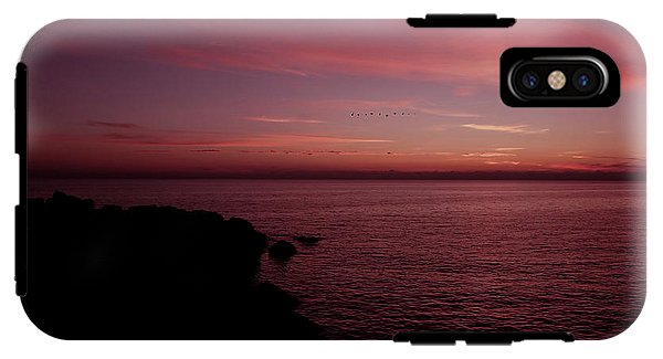Flock Of Birds Against The Sunset - Phone Case - Enet Images