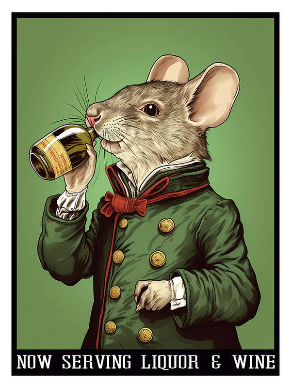 Now Serving Liquer - Art Print - Enet Images