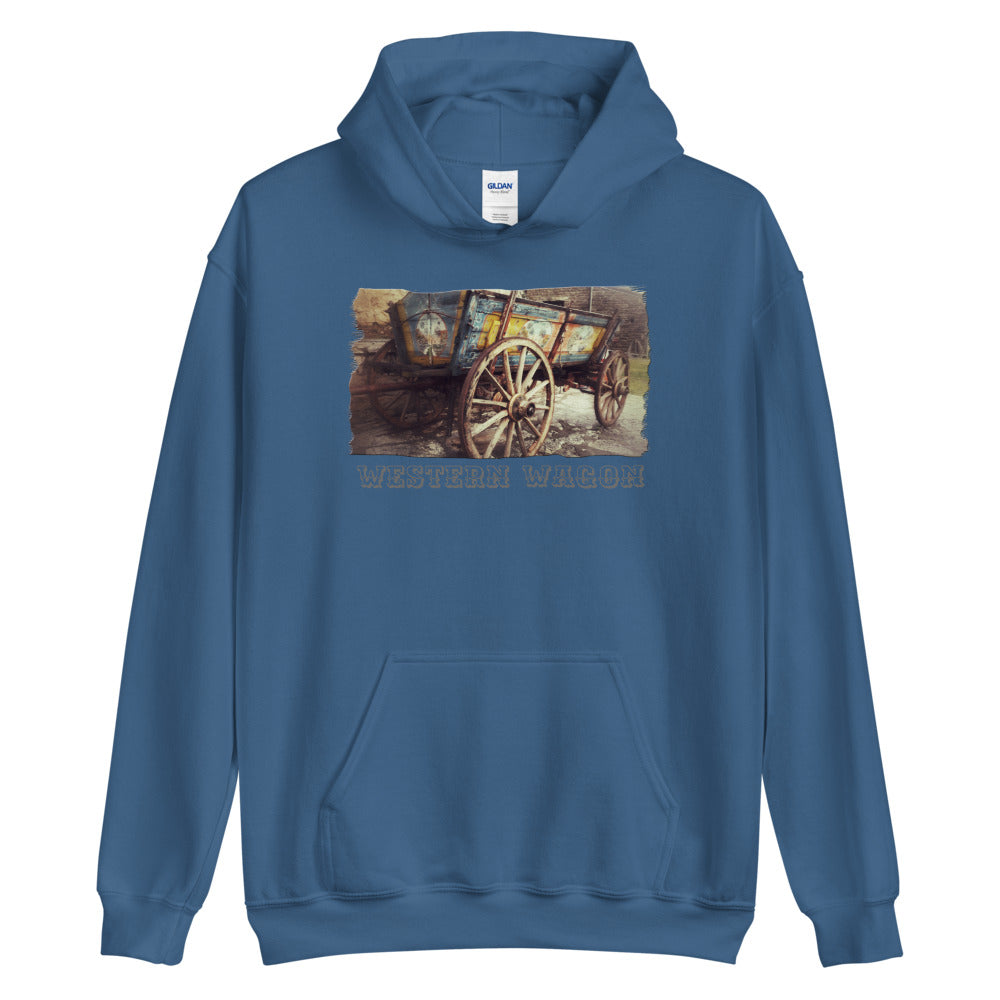 Unisex Hoodie/Western Wagon Colored/Personalized - Enet Images