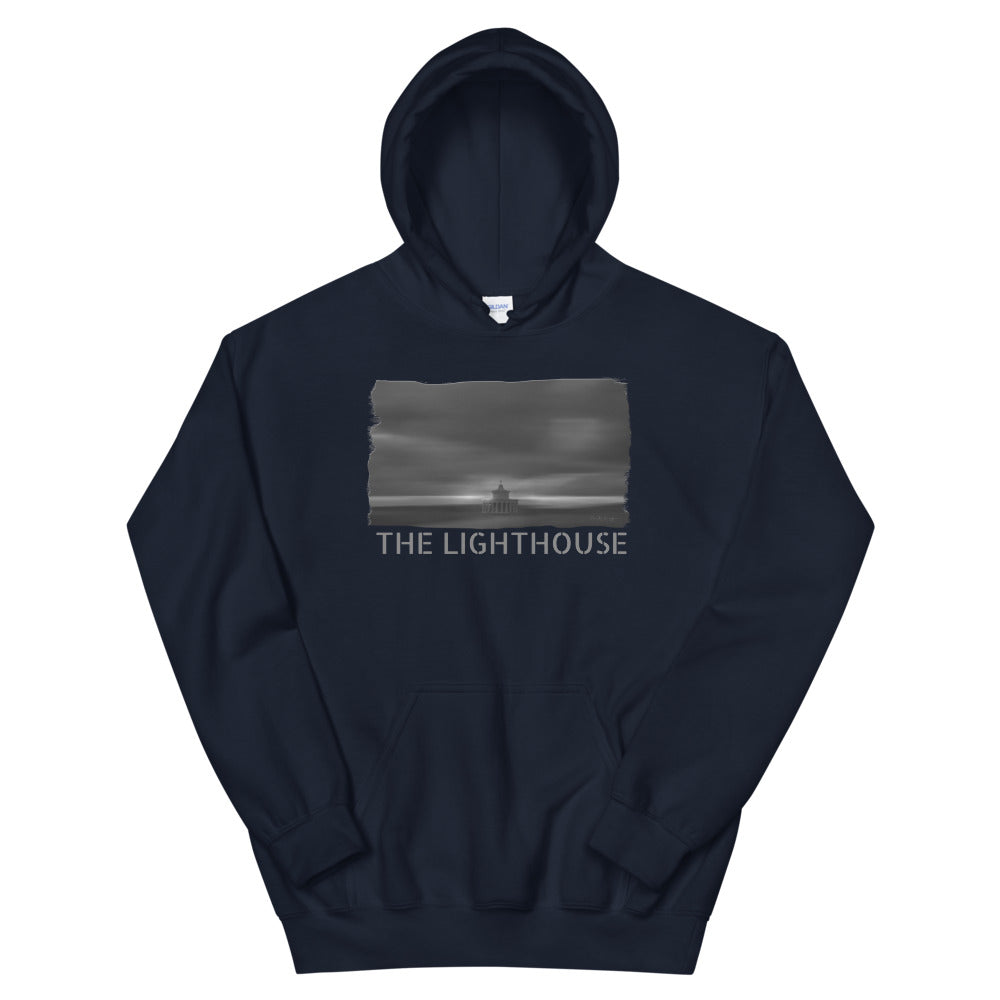 Unisex Hoodie/The Lighthouse B&W/Personalized - Enet Images