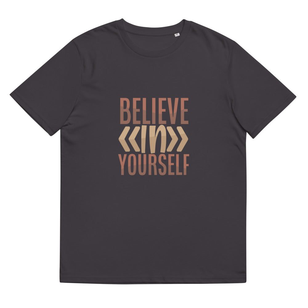 Unisex organic cotton t-shirt/Believe-In-Your-Shelf - Enet Images