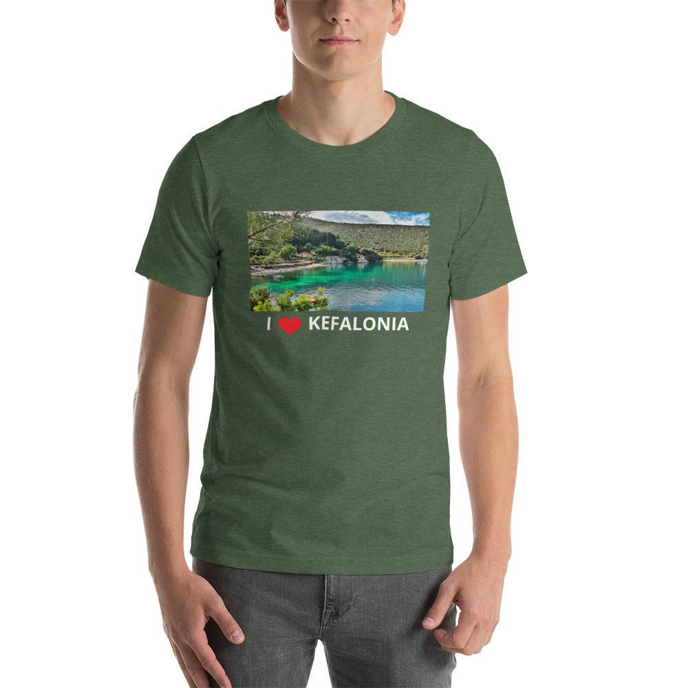 Short-Sleeve Unisex T-Shirt/ love kefalonia - Enet Images