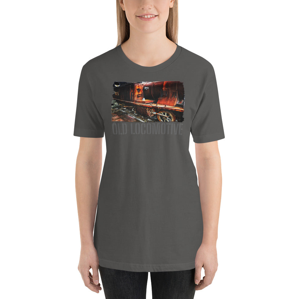 Short-Sleeve Unisex T-Shirt/Old Locomotive/Personalized - Enet Images