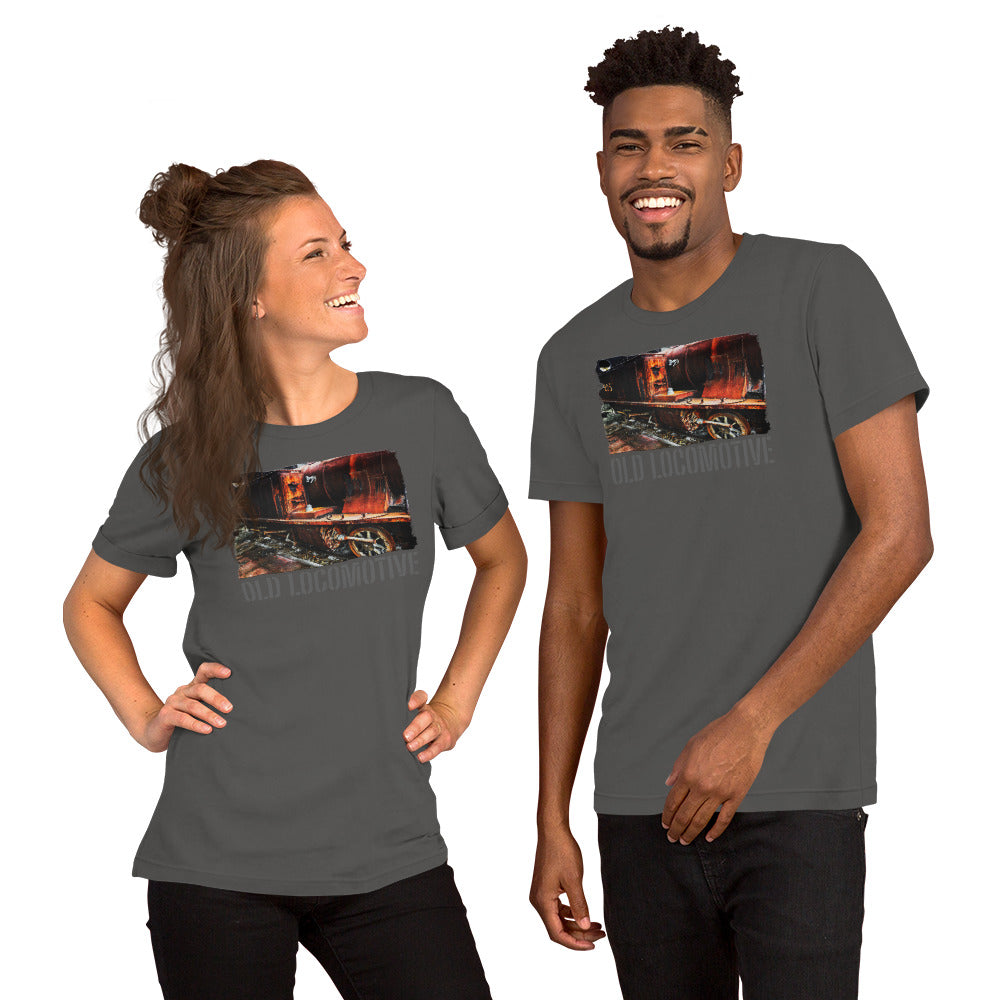 Short-Sleeve Unisex T-Shirt/Old Locomotive/Personalized - Enet Images