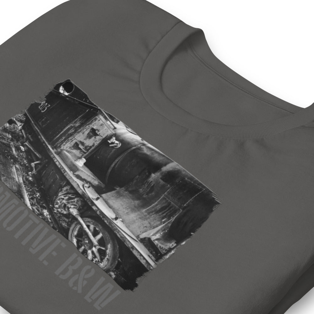 Short-Sleeve Unisex T-Shirt/Locomotive B&W/Personalized - Enet Images