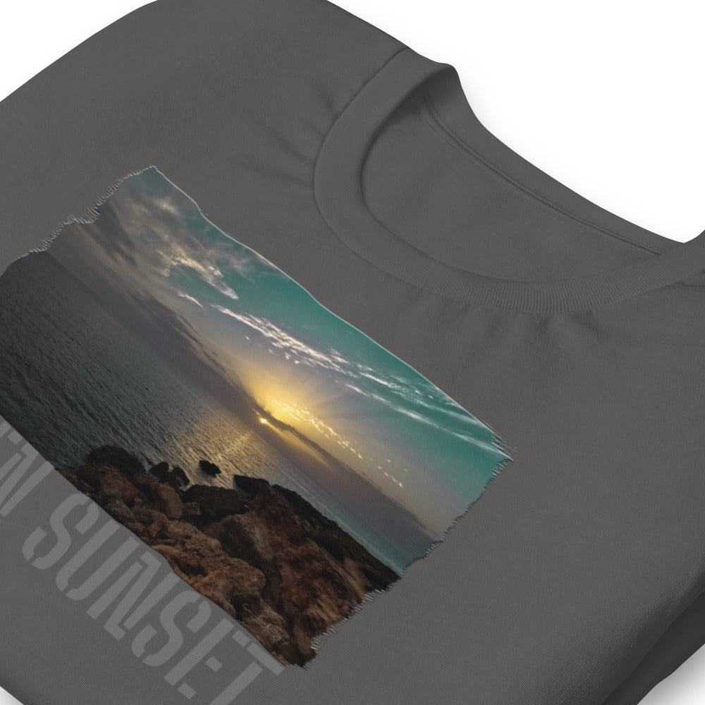 Short-Sleeve Unisex T-Shirt/Green Sunset/Personalized - Enet Images