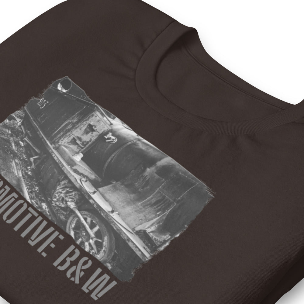 Short-Sleeve Unisex T-Shirt/Locomotive B&W/Personalized - Enet Images