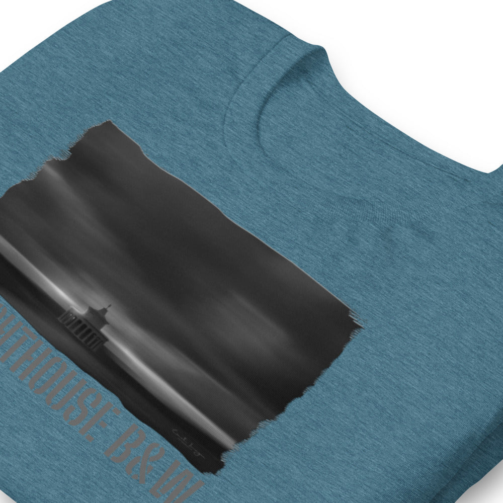 Short-Sleeve Unisex T-Shirt/The Lighthouse B&W/Personalized - Enet Images