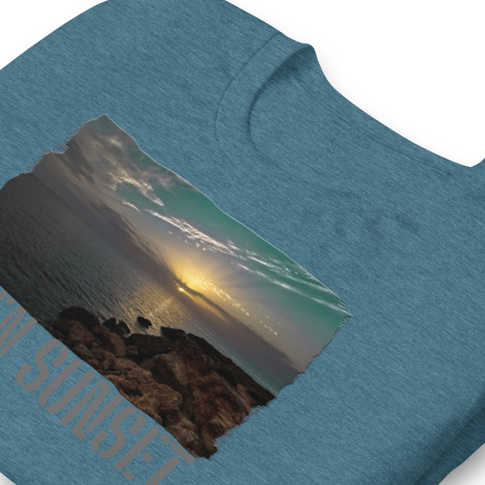 Short-Sleeve Unisex T-Shirt/Green Sunset/Personalized - Enet Images