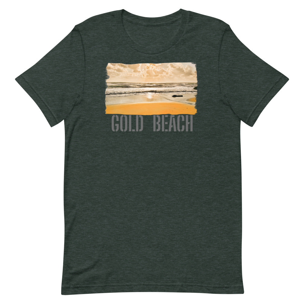 Short-Sleeve Unisex T-Shirt/Gold Beach/Personalized - Enet Images