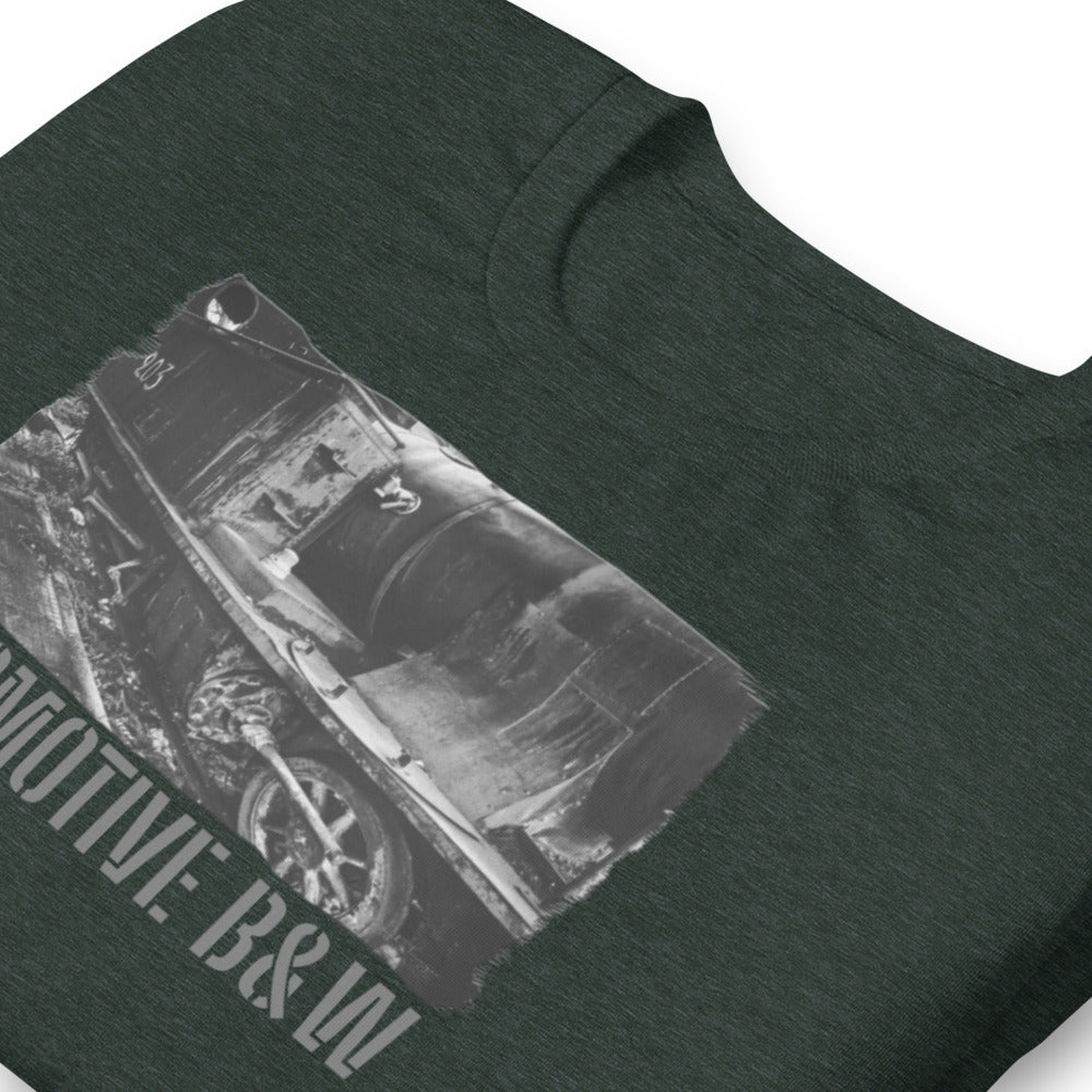 Short-Sleeve Unisex T-Shirt/Locomotive B&W/Personalized - Enet Images