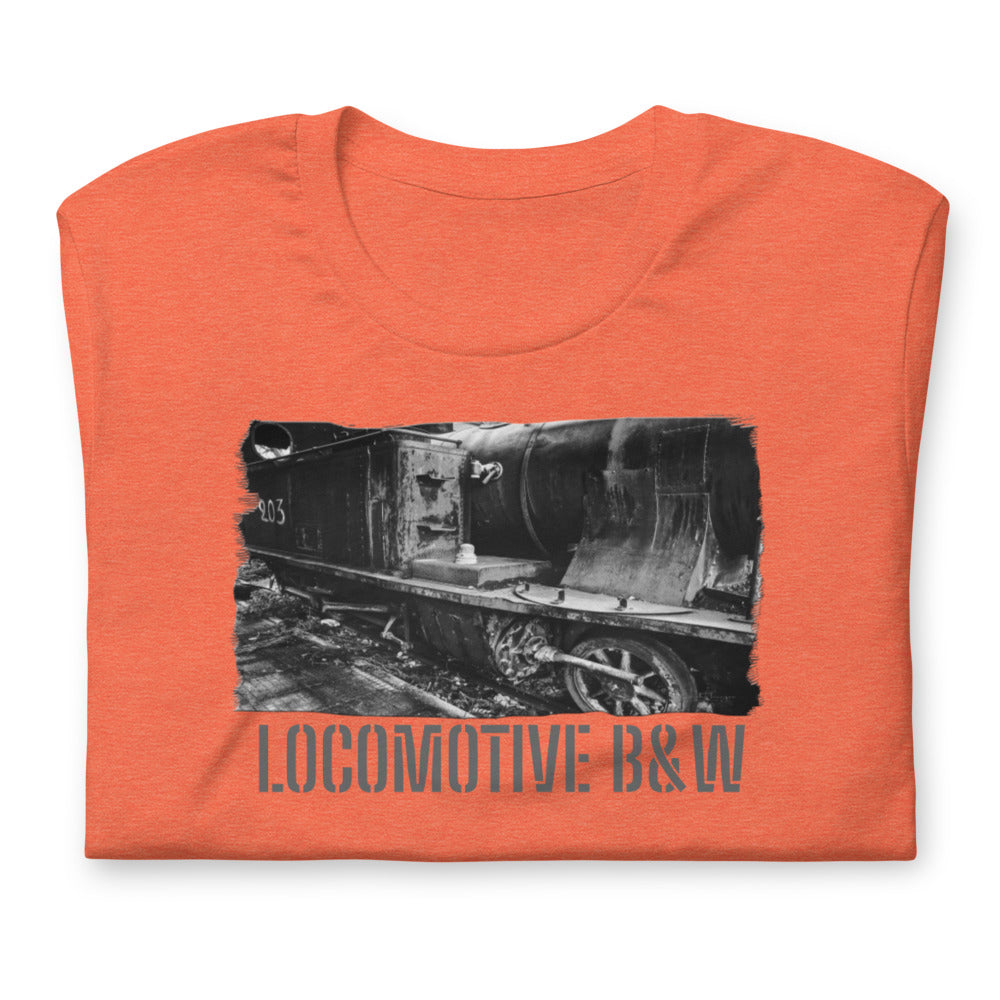 Short-Sleeve Unisex T-Shirt/Locomotive B&W/Personalized - Enet Images