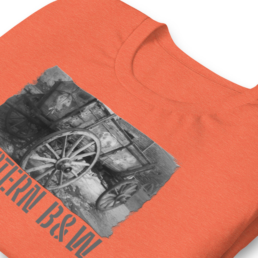 Short-Sleeve Unisex T-Shirt/Western B&W/Personalized - Enet Images