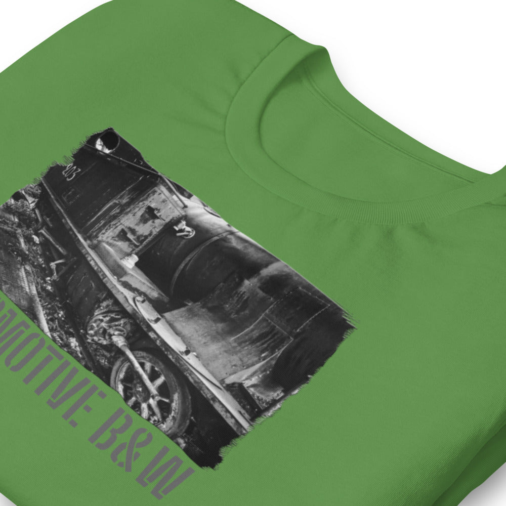 Short-Sleeve Unisex T-Shirt/Locomotive B&W/Personalized - Enet Images
