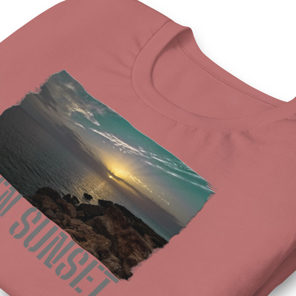 Short-Sleeve Unisex T-Shirt/Green Sunset/Personalized - Enet Images