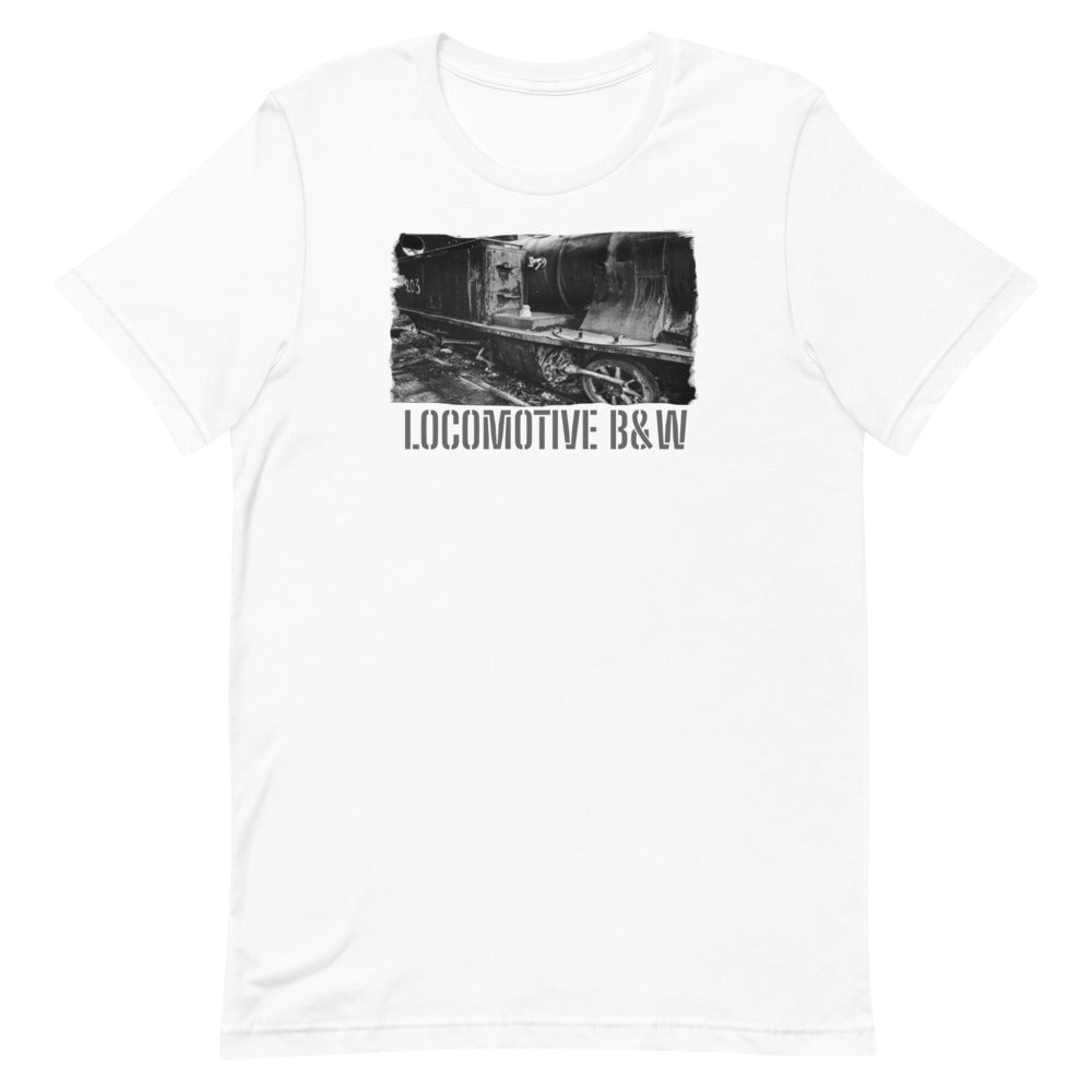 Short-Sleeve Unisex T-Shirt/Locomotive B&W/Personalized - Enet Images