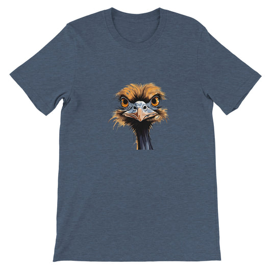 Budget Unisex Crewneck T-shirt/Ostrich-Angry-Face