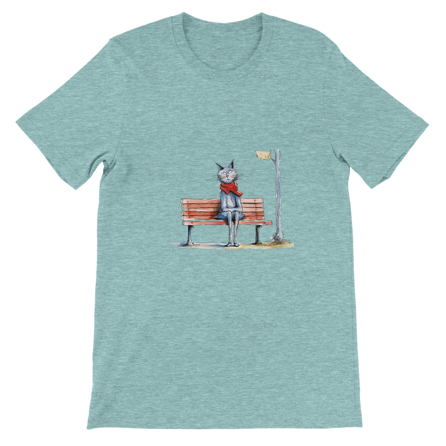 Budget Unisex Crewneck T-shirt/Cat-Loneliness