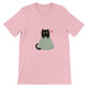 Budget Unisex Crewneck T-shirt/Cute-Black-Cat - Enet Images
