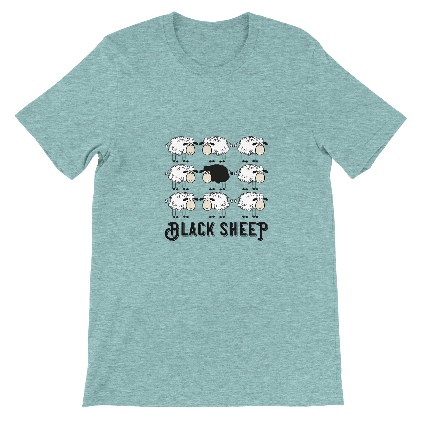 Budget Unisex Crewneck T-shirt/Black-Sheep