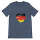 Budget Unisex Crewneck T-shirt/Heart-Vintage-Flag-Germany - Enet Images