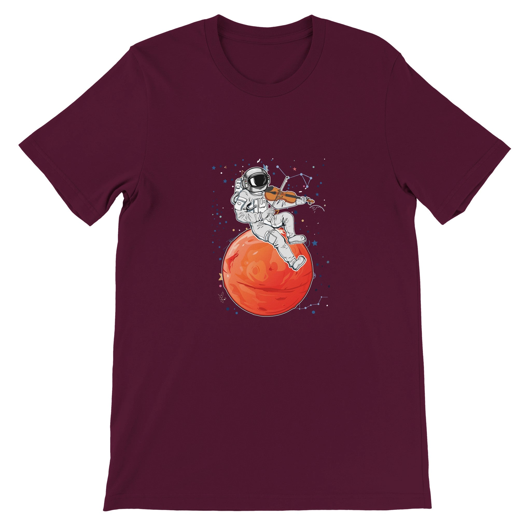 Budget Unisex Crewneck T-shirt/Astronaut-Violin-Player - Enet Images