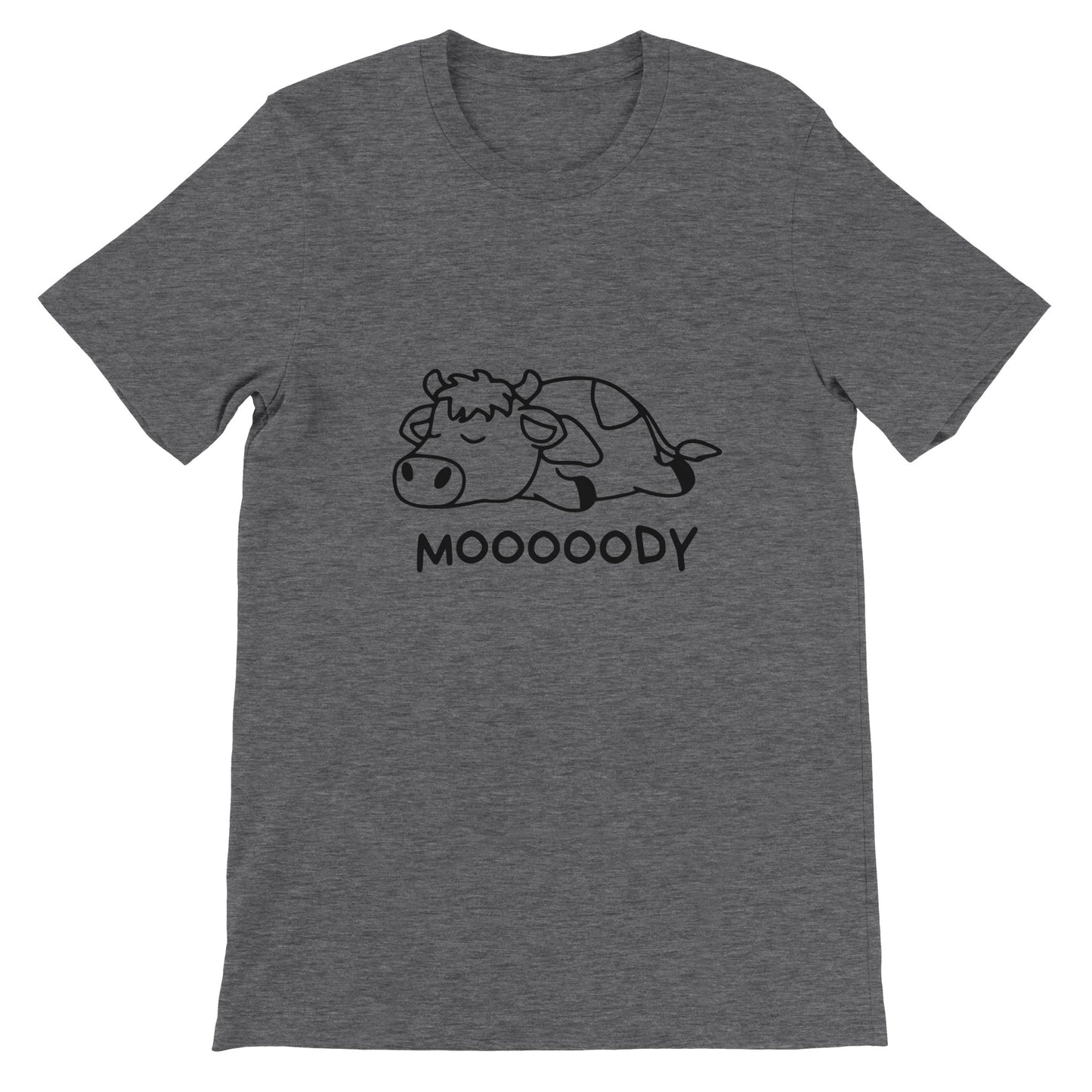 Budget Unisex Crewneck T-shirt/Moody-Cow