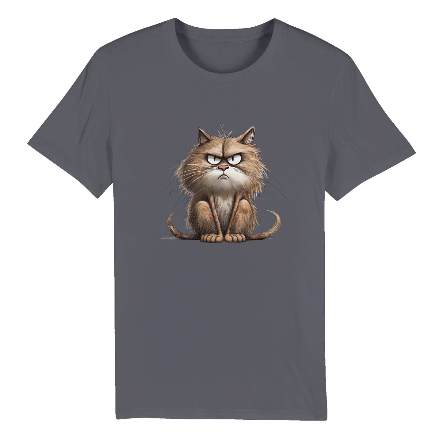 100% Organic Unisex T-shirt/Cat-Angry-Face