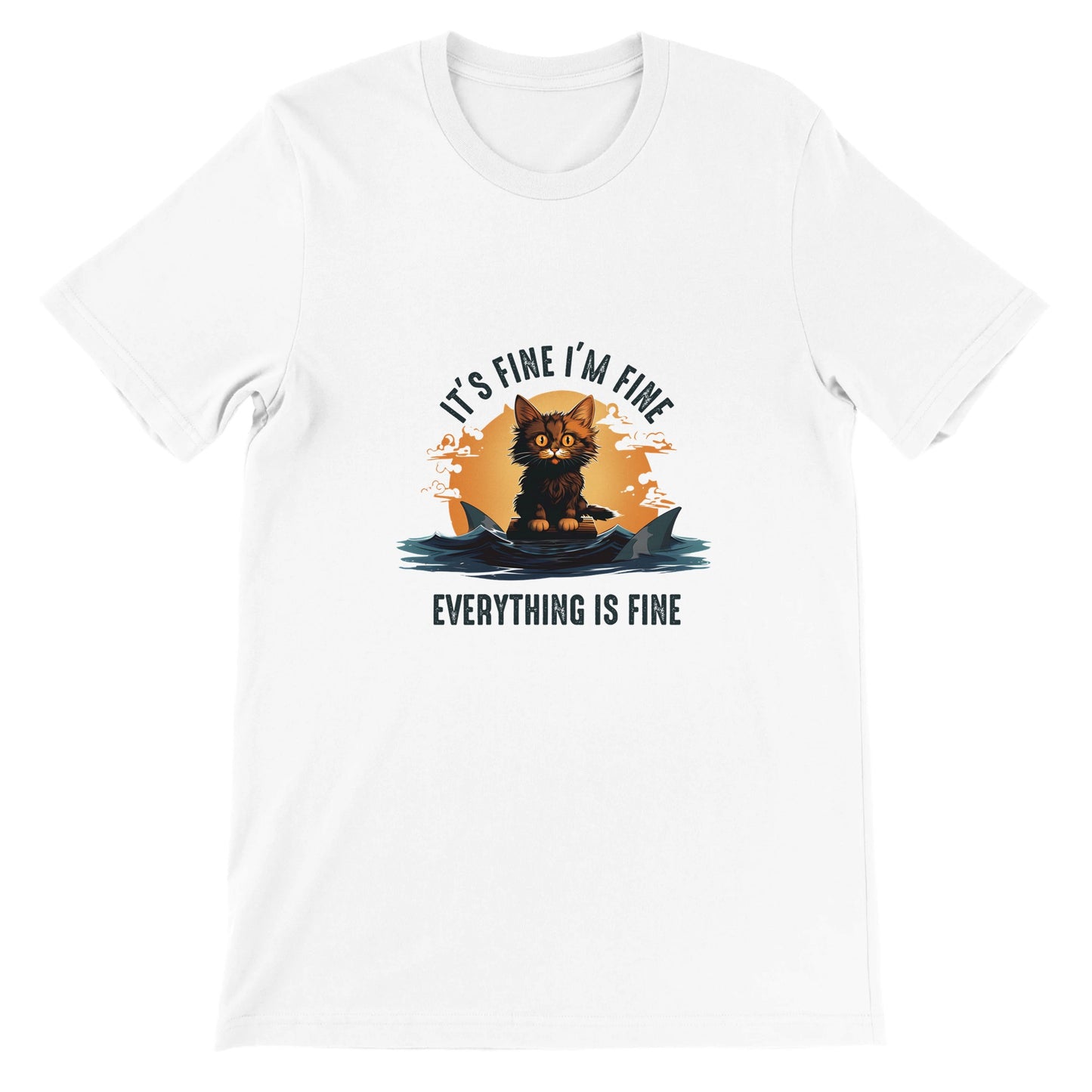 Budget Unisex Crewneck T-shirt/Everything-Is-Fine