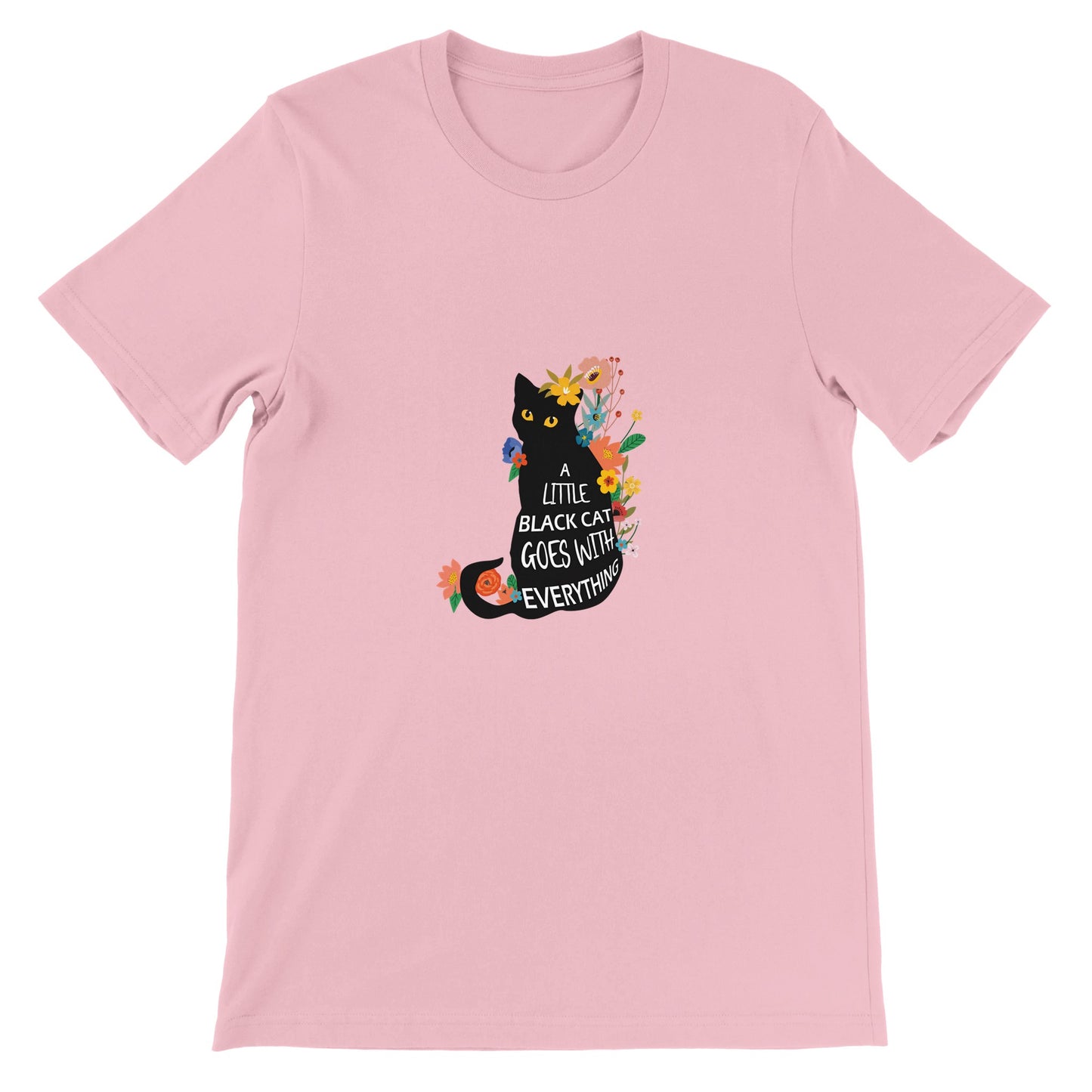 Budget Unisex Crewneck T-shirt/Black-Cat-Is-Everything