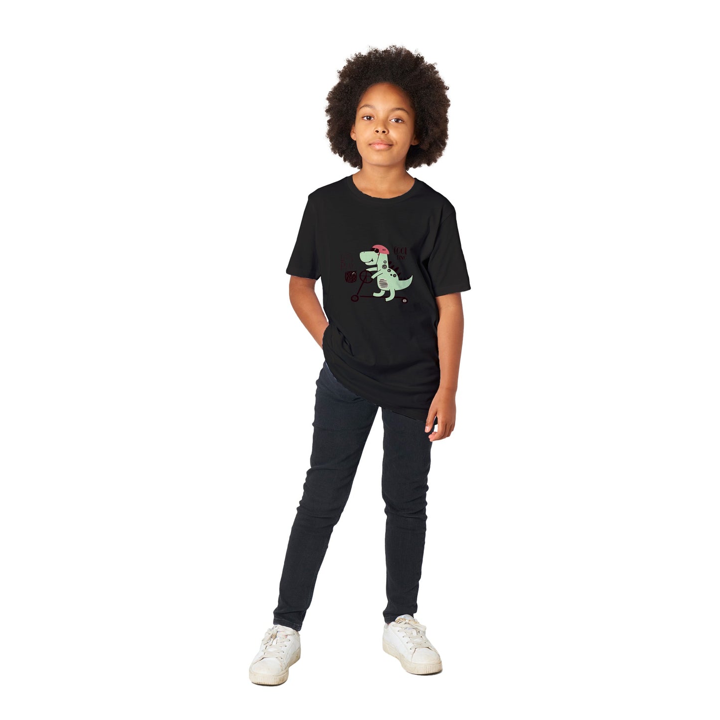 Organic Kids Crewneck T-shirt/Cool-Dino