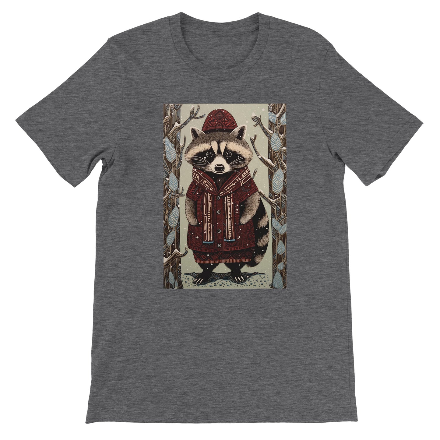 Budget Unisex Crewneck T-shirt/Racoon-Winter