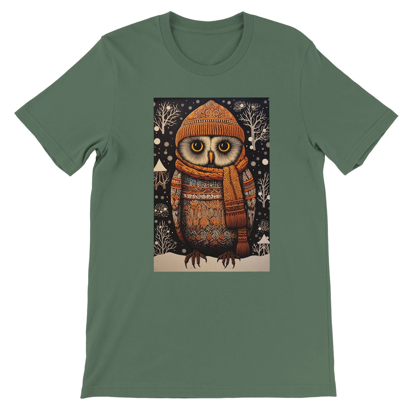 Budget Unisex Crewneck T-shirt/Owl-Winter