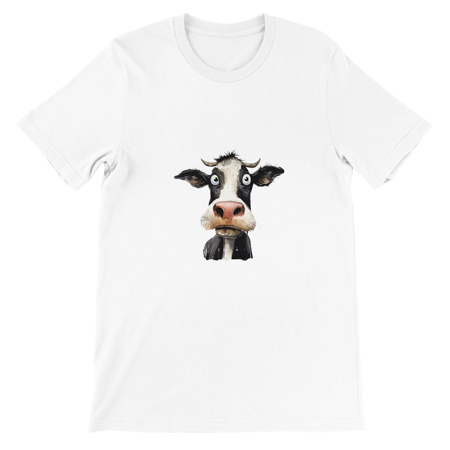 Budget Unisex Crewneck T-shirt/Cow-Face