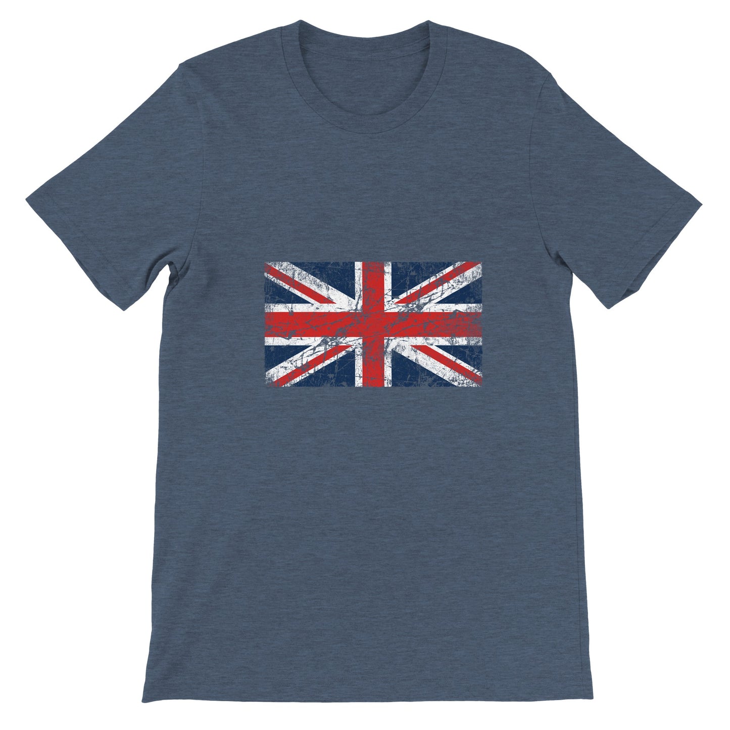 Budget Unisex Crewneck T-shirt/UK-Flag-Vintage