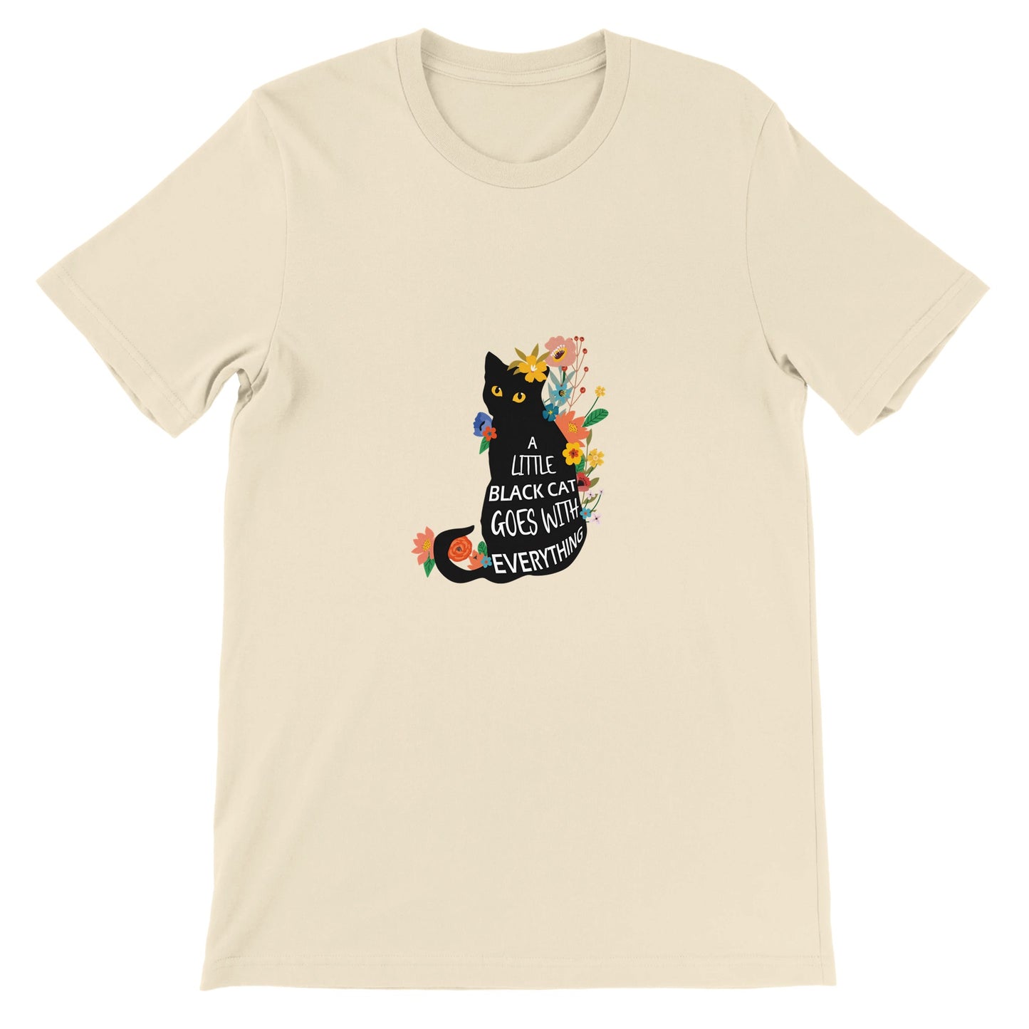 Budget Unisex Crewneck T-shirt/Black-Cat-Is-Everything