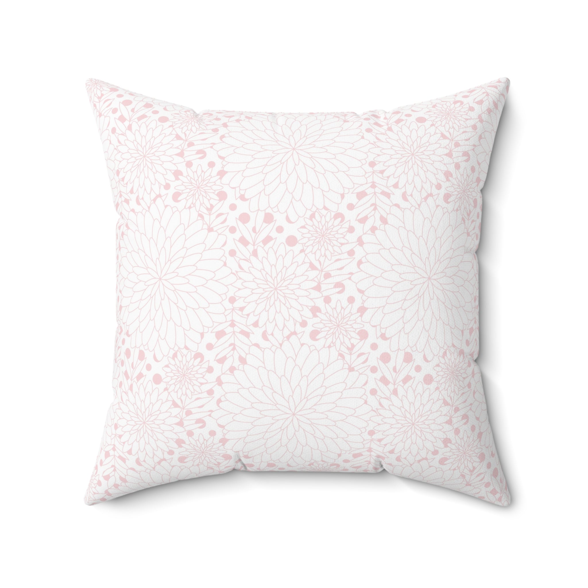 Valentine Pink Pattern/Spun Polyester Square Pillow - Enet Images