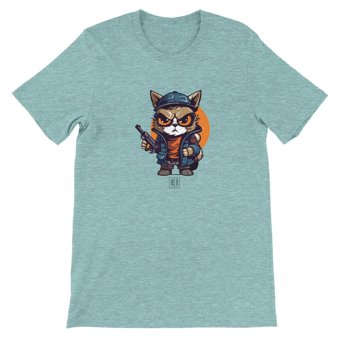 Günstiges Unisex-T-Shirt mit Rundhalsausschnitt/Cat-Fellow