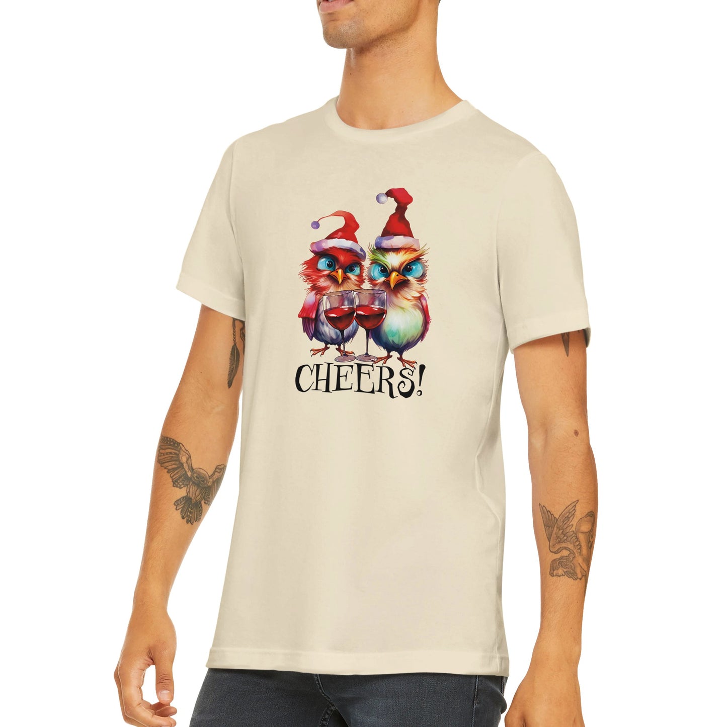 Budget Unisex Crewneck T-shirt/Angry-Birds-Cheers